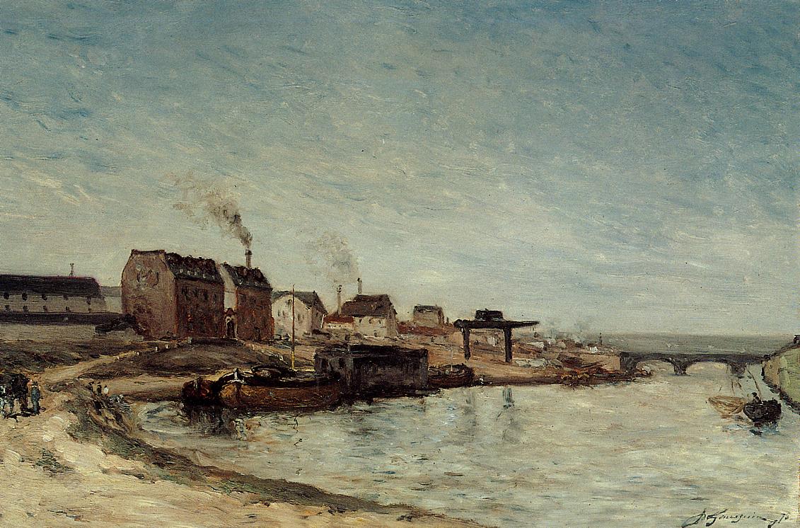 Port de Grenelle - Paul Gauguin Painting